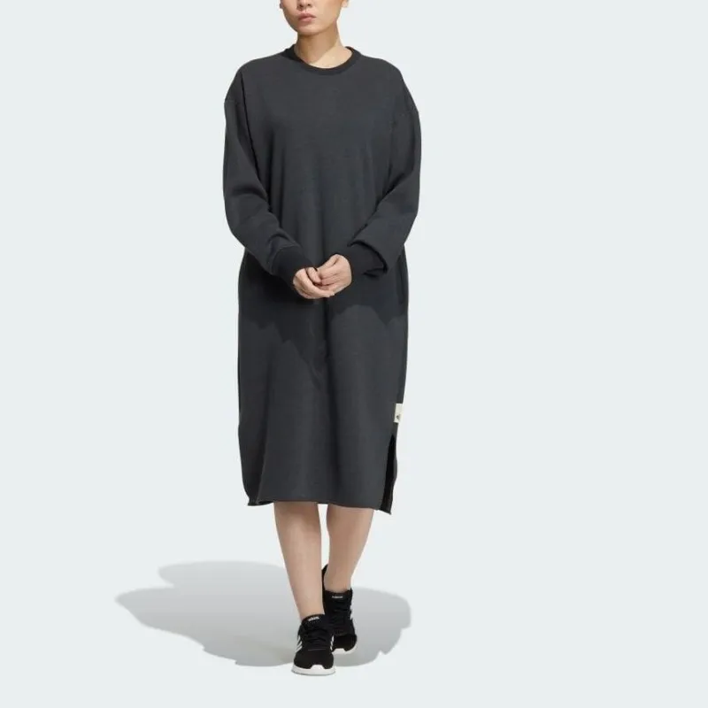 Adidas Long-Sleeved Dresses Women's Gray-2