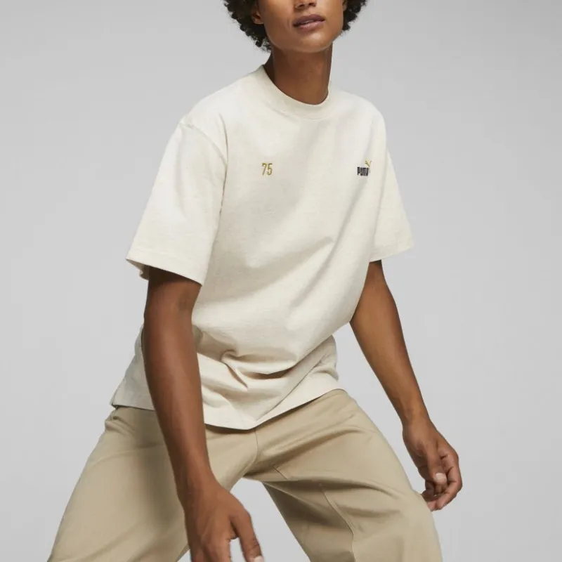 PUMA 75th Anniversary No.1 Logo Celebration Tee T Shirt Men's White-4
