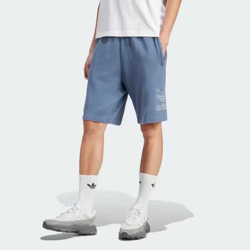 Adidas Originals Adicolor Outline Trefoil Shorts Casual Shorts Men's Light Blue-1
