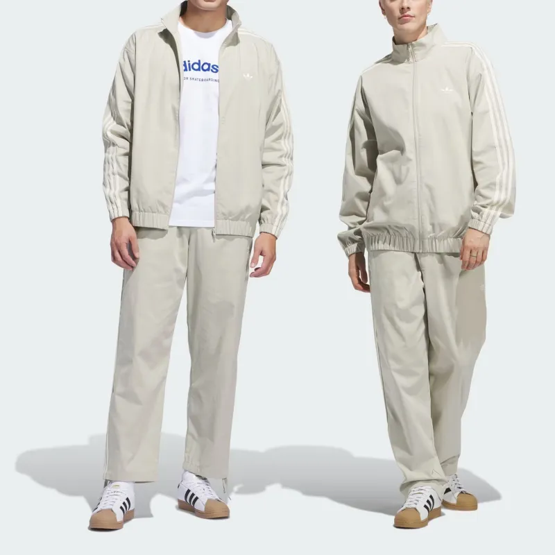Adidas Originals Skateboarding Sst Track Pants Casual Pants Unisex Gray White-2