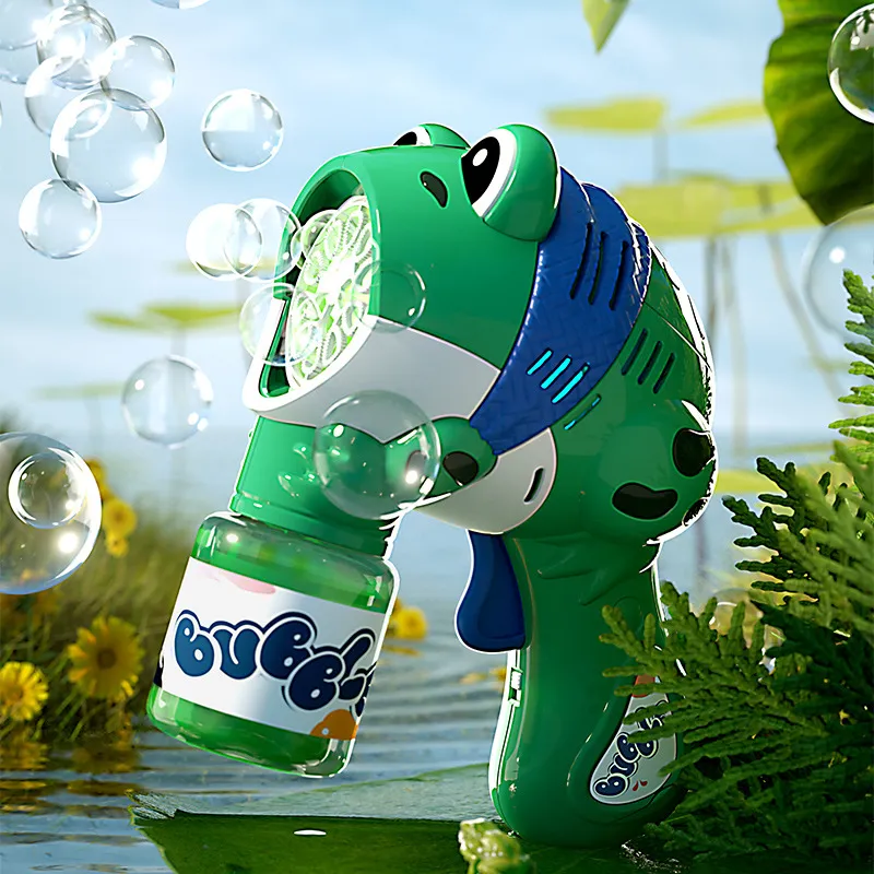 JOY FUER Funny Frog Machine Lithium Battery One Key Fully Automatic Rainbow Bubble Gun New Arrival Bubble Machines-1