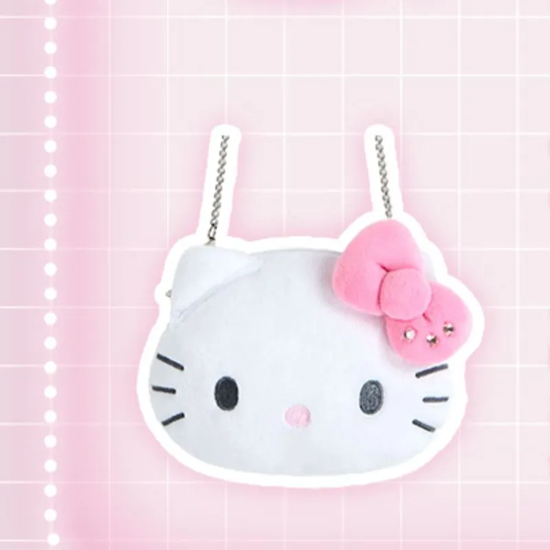 Sanrio Hello Kitty Heart Buckle Crossbody Coin Purse Pink Doll Products-3