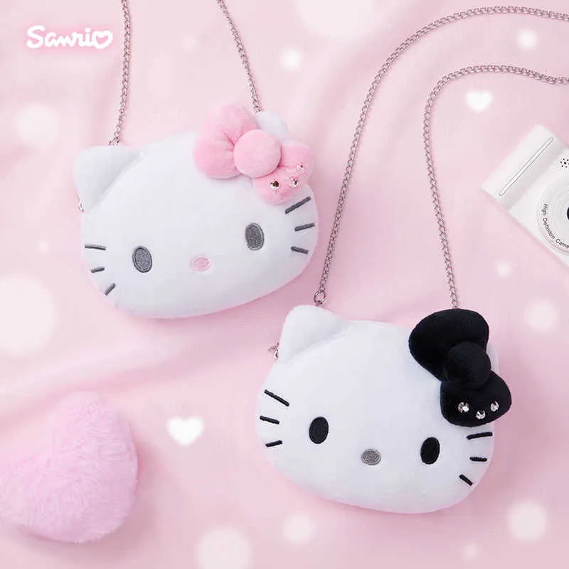 Sanrio Hello Kitty Heart Buckle Crossbody Coin Purse Pink Doll Products-1