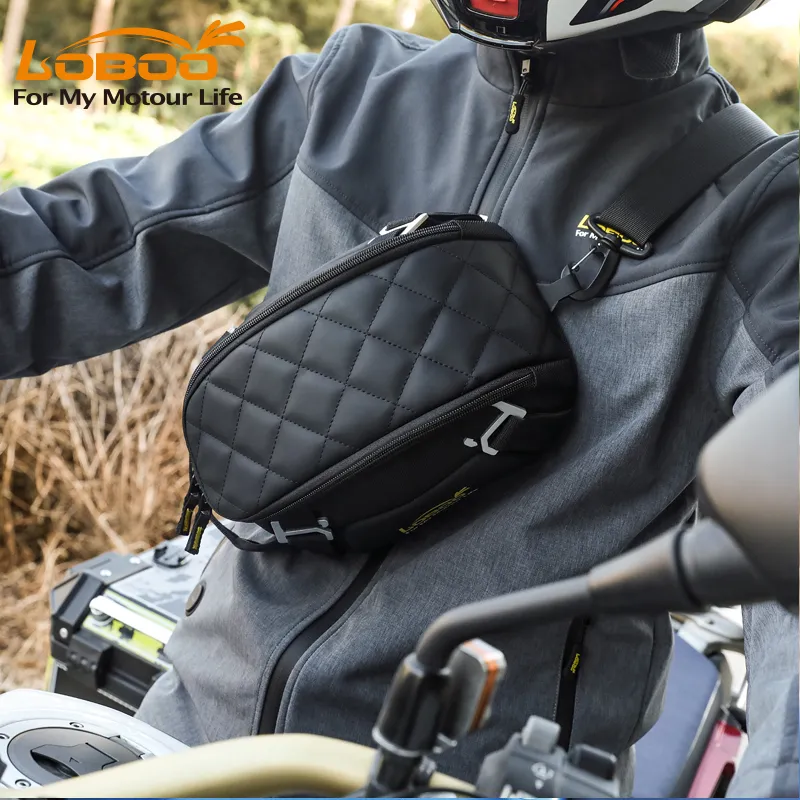 LOBOO Cycling Bag Unisex PU Leather 840D Nylon-2