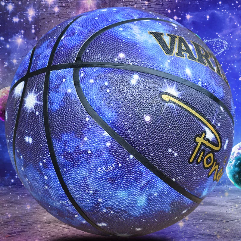 Vartsing PU Basketball Starry Sky Color Size 7 Ball Training Unisex-6