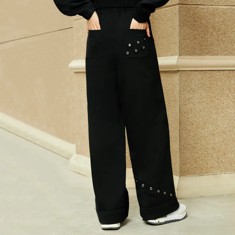 LiNing Knitted Sports Pants Women's Black-3