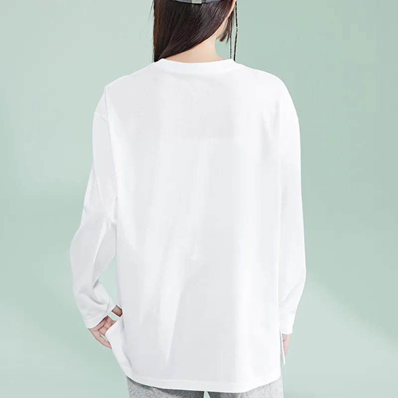 QIAODAN Dry Drop Shoulder Sleeve T Shirt Women's Jordan White-3