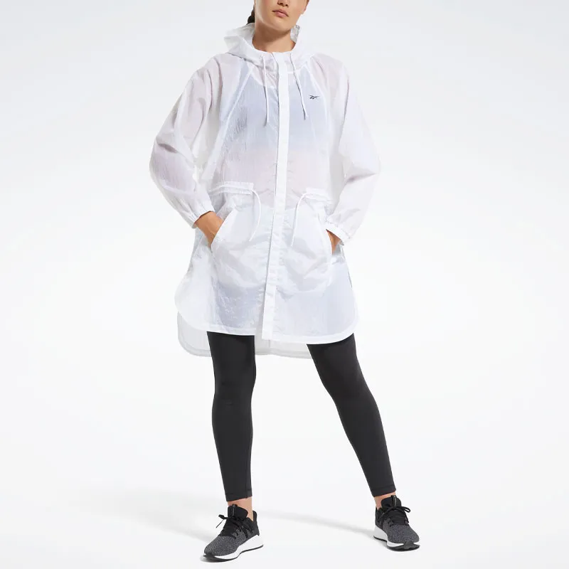 Reebok W WORKOUT READY Trench Coat Women's White-2