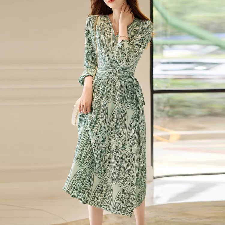 Dme Long Sleeved Dresses Women's Light Green-1