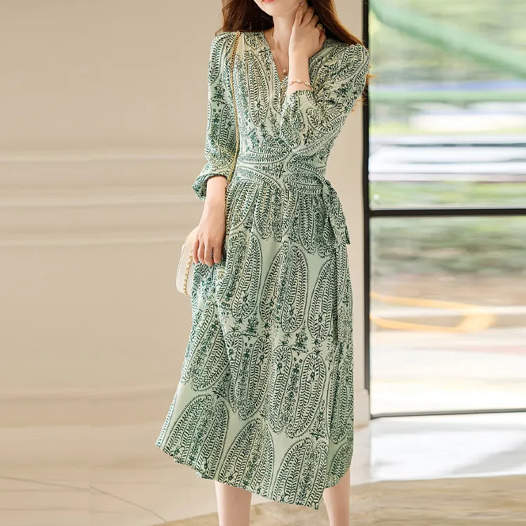 Dme Long Sleeved Dresses Women's Light Green-2
