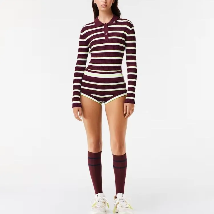 LACOSTE X EleVen By Venus Co-brand Casual Shorts Women's Red-1