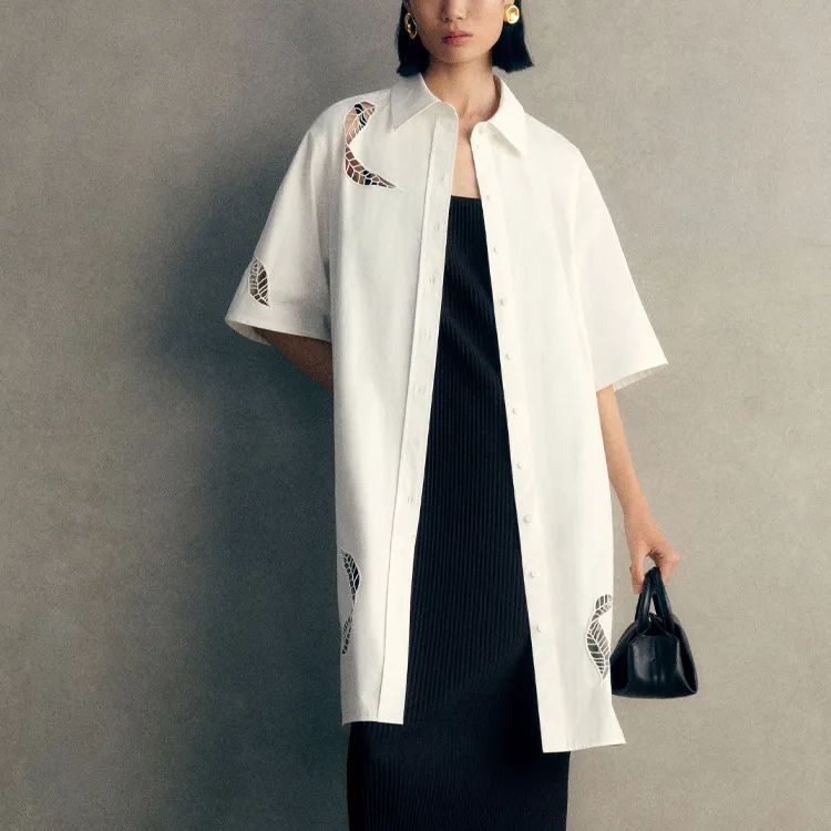 COS Short Sleeved Dresses Women's White-4