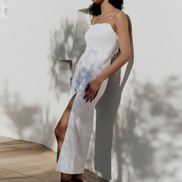 ZARA Slip Dresses Women's White-2
