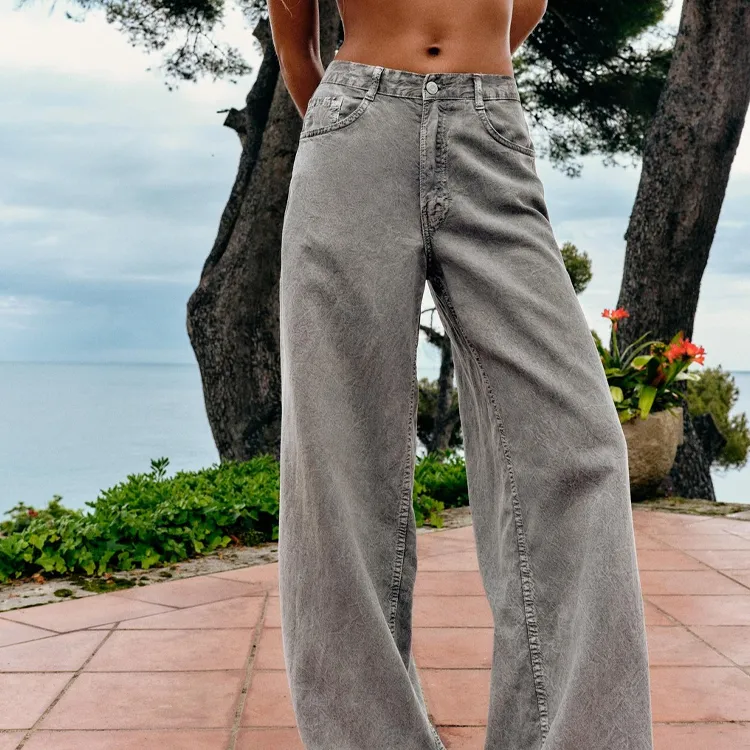ZARA Jeans Women's Gray-3