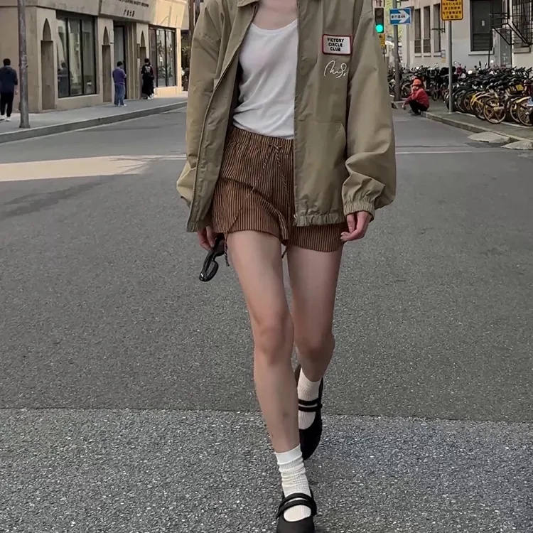 ZARA Casual Shorts Women's Brown-3