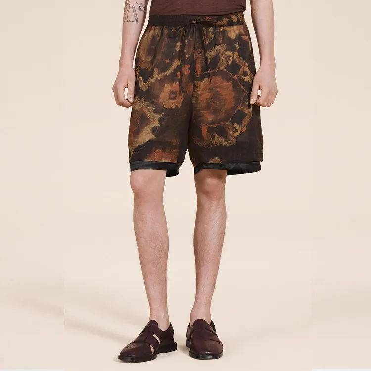 ZARA Casual Shorts Men Red-4