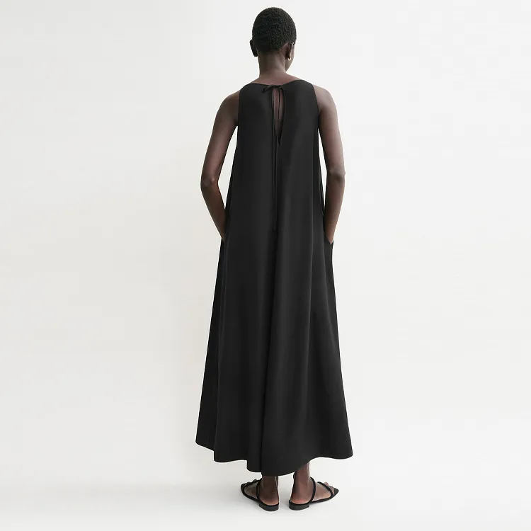 TOTEME Kyro V Neck Sleeveless Maxi Dress-2