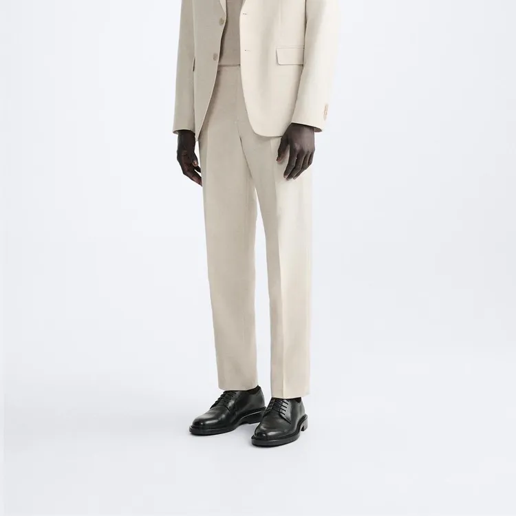 ZARA Suit Trouser Men's Raw White-5