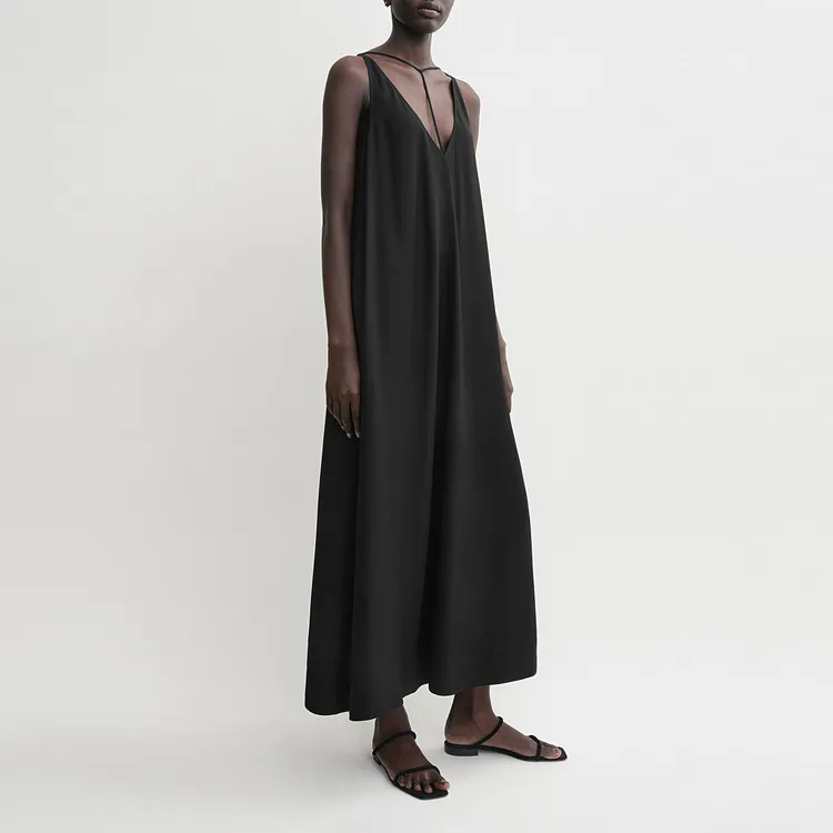 TOTEME Kyro V Neck Sleeveless Maxi Dress-1