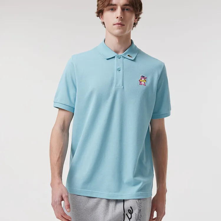 LACOSTE Polo Shirt Unisex Tide Blue-3
