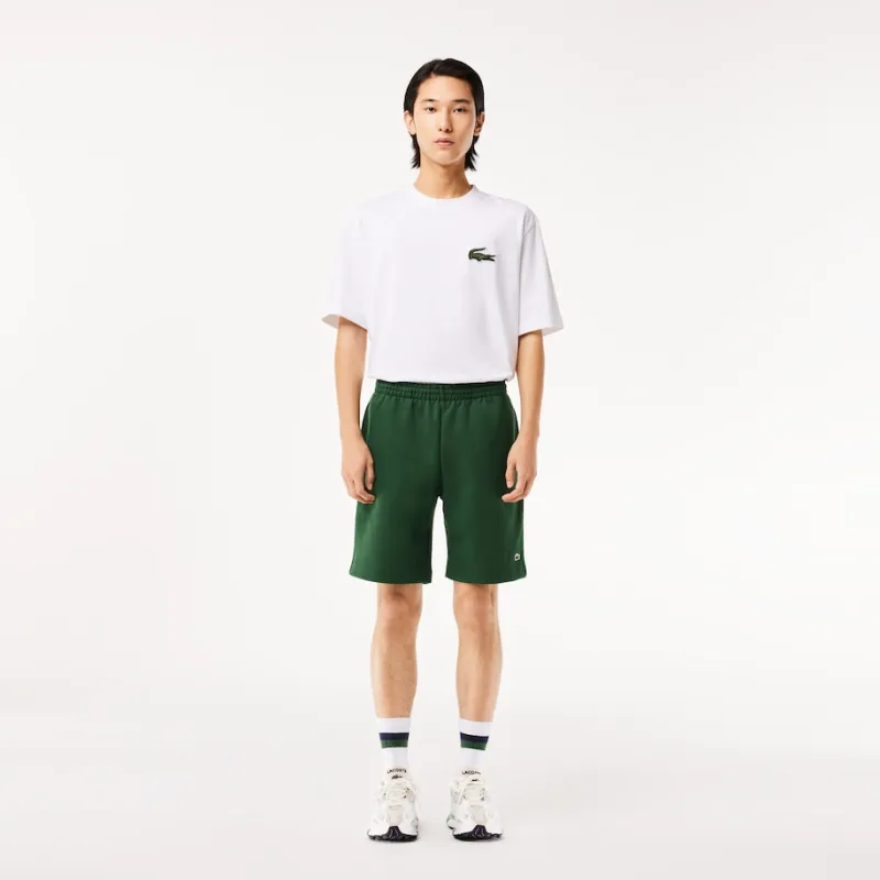 LACOSTE Logo patch Cotton Blend Track Shorts-5