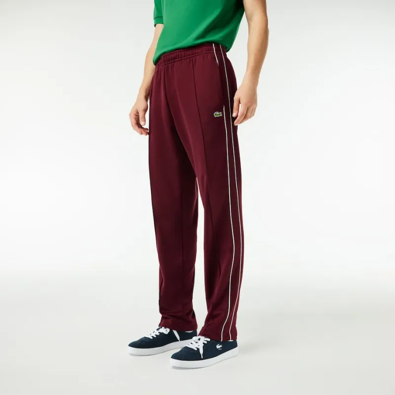 LACOSTE Knitted Sports Pants Men's Brown Red-3