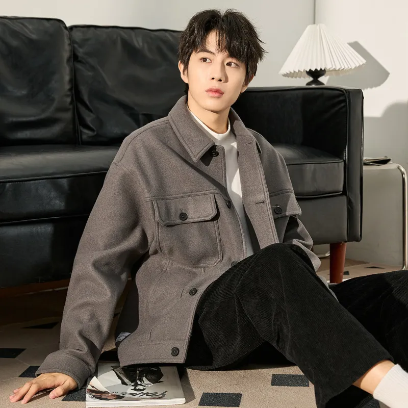 Tonlion Jackets Men Dark Gray-4