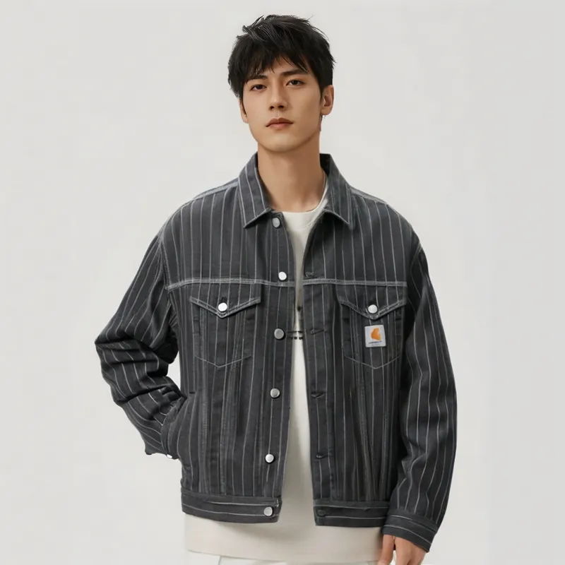 Carhartt WIP Orlean Stripe Jacket Jackets Coats Men's Black-2