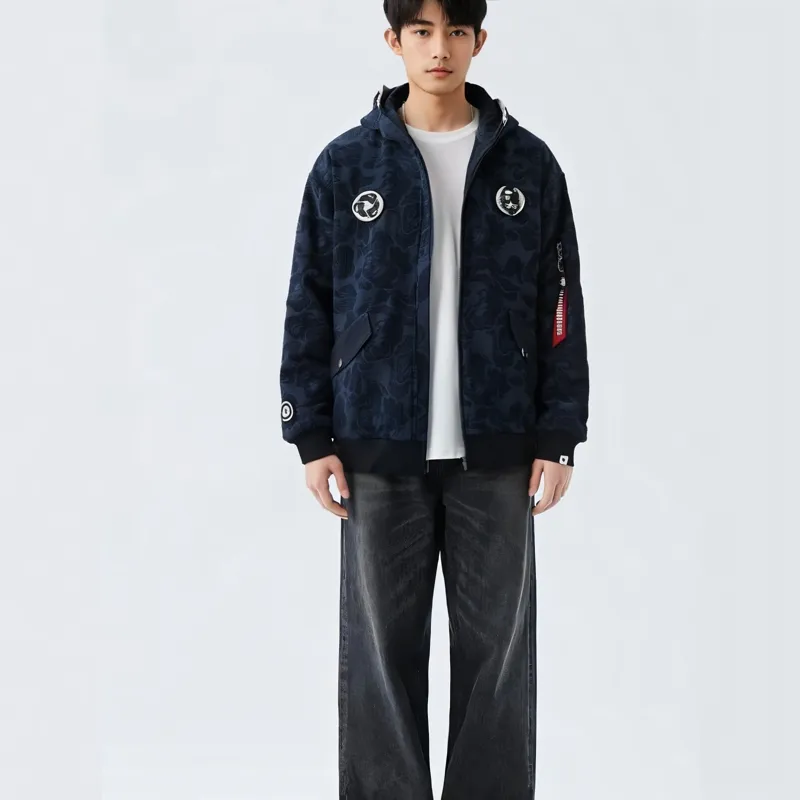 Bape X Alpha Industries Shark Full Zip Hoodie-2