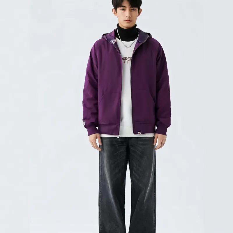 A BATHING APE Down Jacket Unisex Purple-2