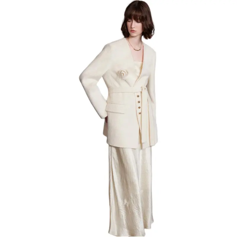 3COLOUR Coats Women's Milk White-2