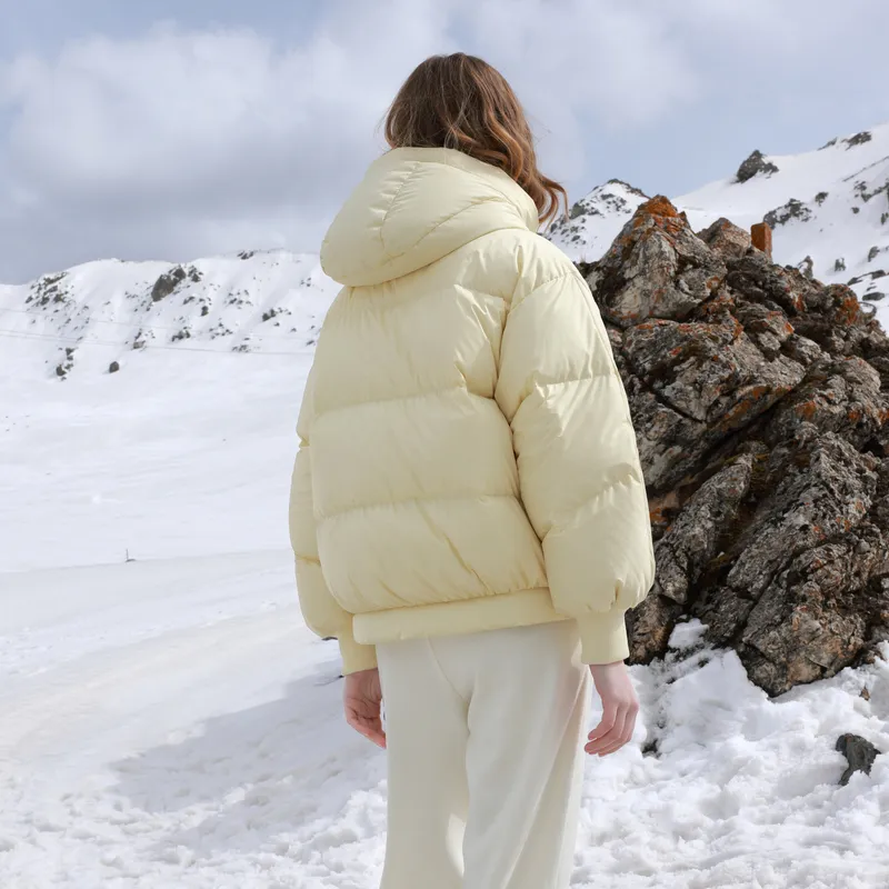 3COLOUR Down Jacket Women's Yellow Cream-2