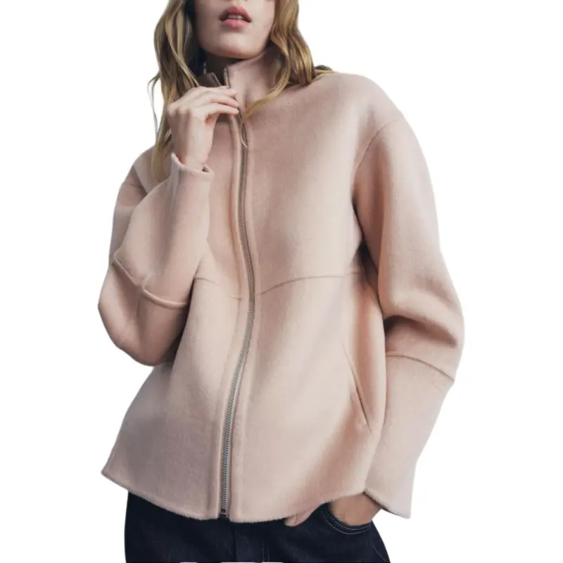 ZARA ZW Series Jackets Coats Women's Pink-3