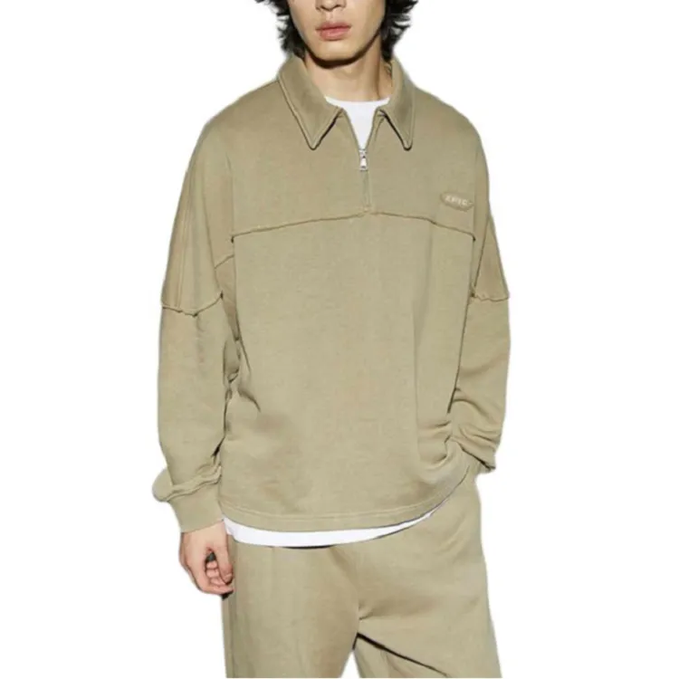 H&M Sweatshirts Men Beige-1