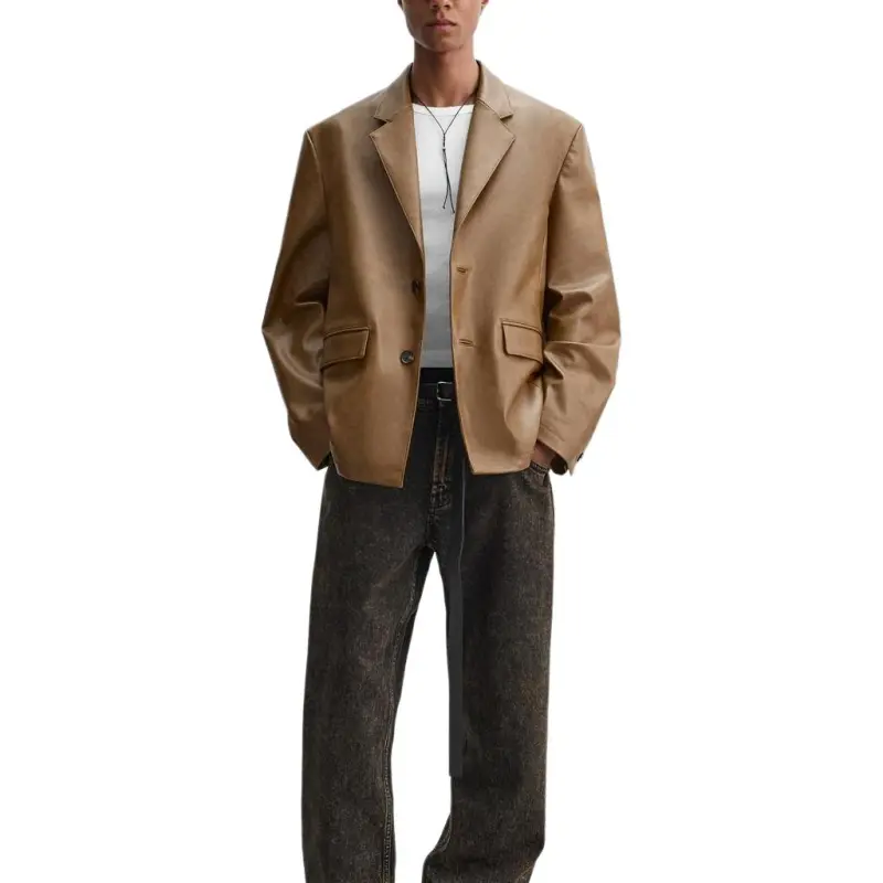 ZARA Business Suits Men Brown-4