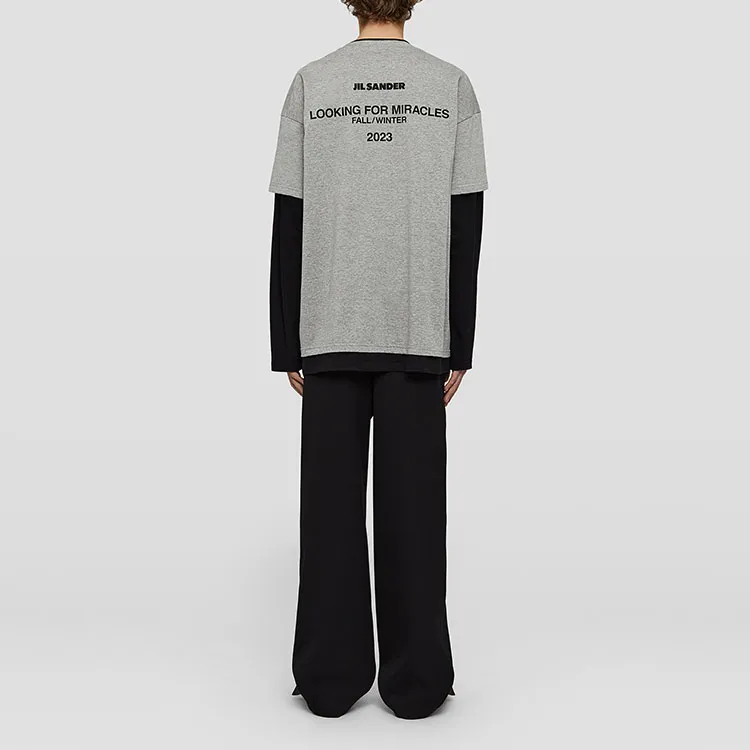 JIL SANDER T Shirts Men Silver Gray-2