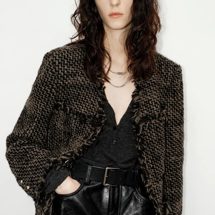 MOCO Jackets & Coats Women's Mixed Color Tweed-3