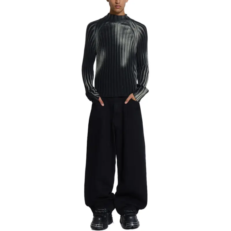 Jaded London Luster Asymmetric Knit Knitwear Men's Black-2