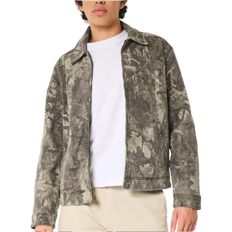 Hollister Jackets Coats Men's Brown Camouflage-1