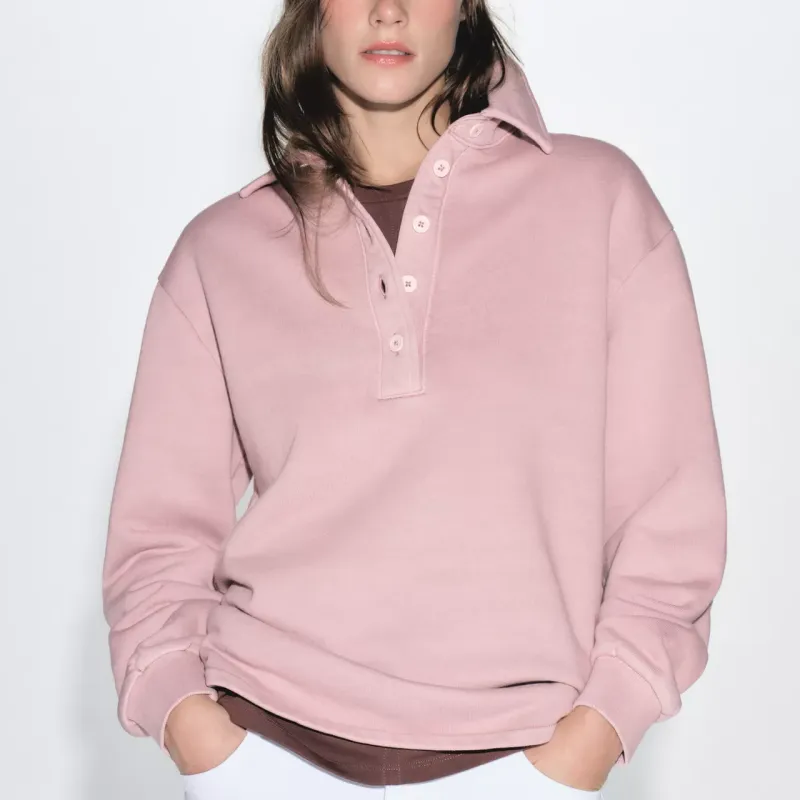 ZARA Sweatshirt Women's Light Pink-3