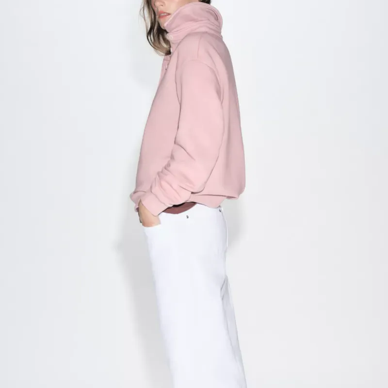 ZARA Sweatshirt Women's Light Pink-4