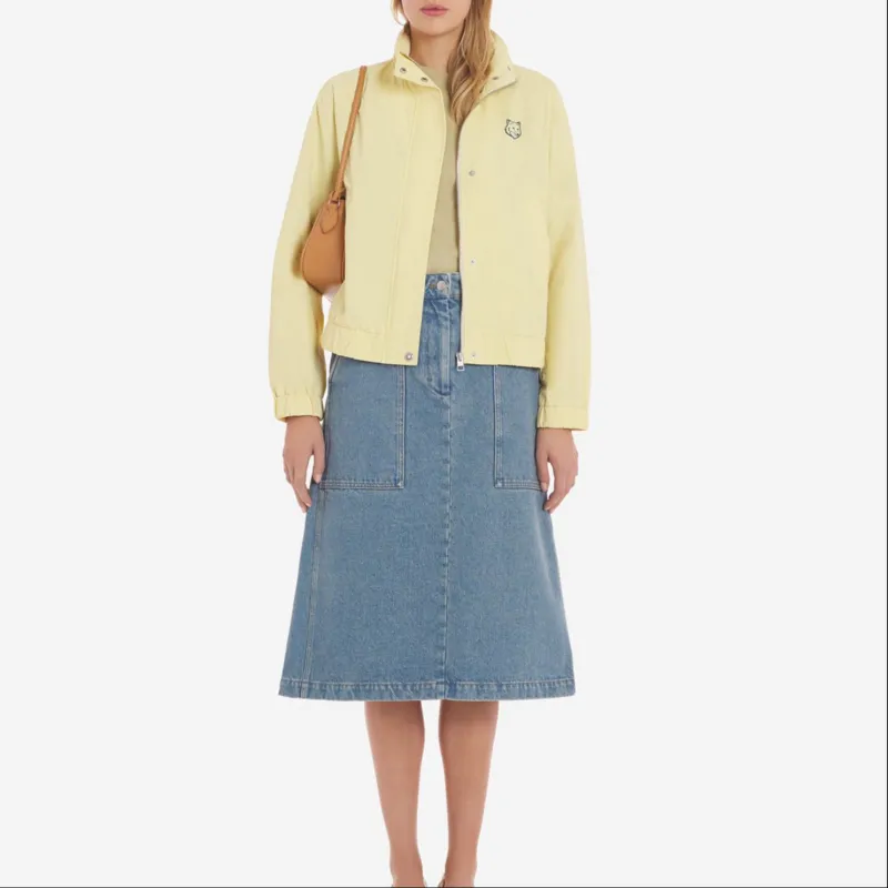 Maison Kitsune SS24 Trench Coat Women's Chalk Yellow-2