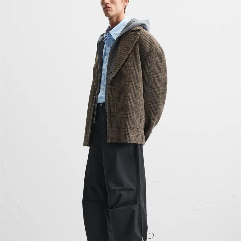 ZARA Business Suits Men Brown-2