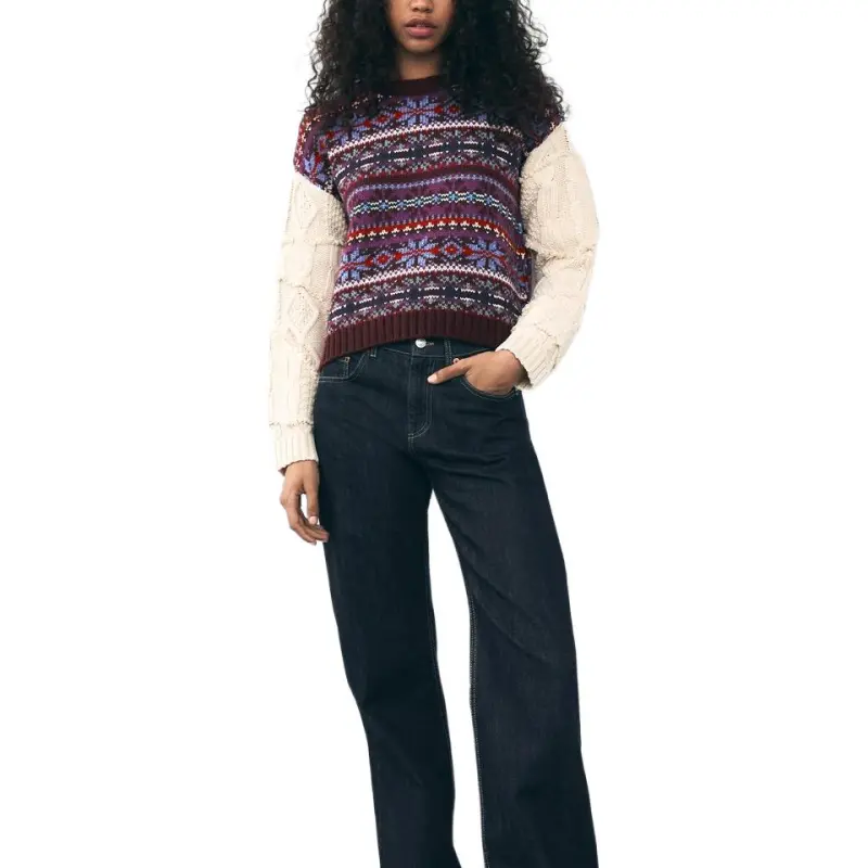 ZARA Sweater Women's Multicolor-2
