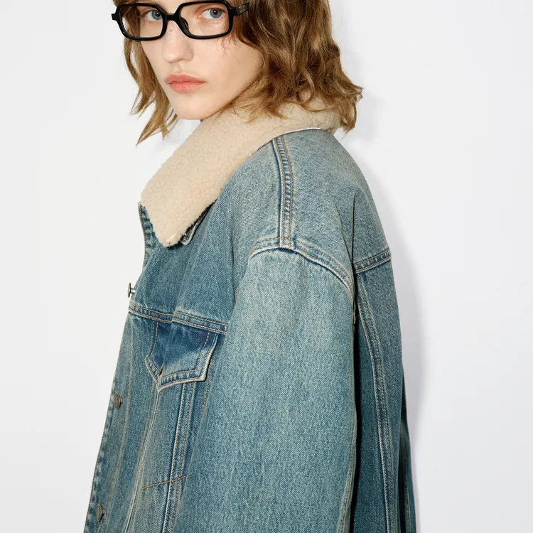 MOCO Puffer Jacket Women's Denim Blue-2