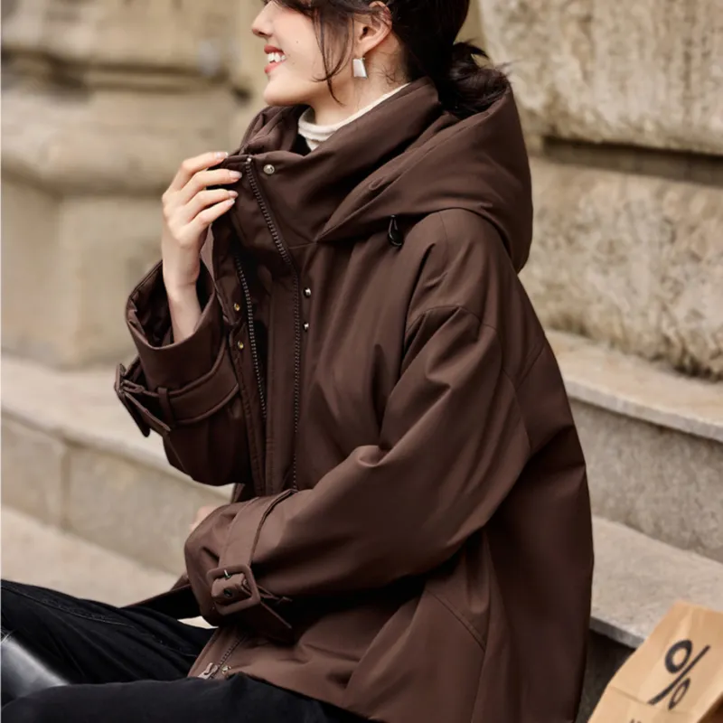 XWI Puffer Jacket Women's Dark Brown-1