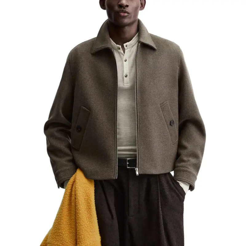 ZARA Jackets Coats Men's Brown/Dark Taupe-1