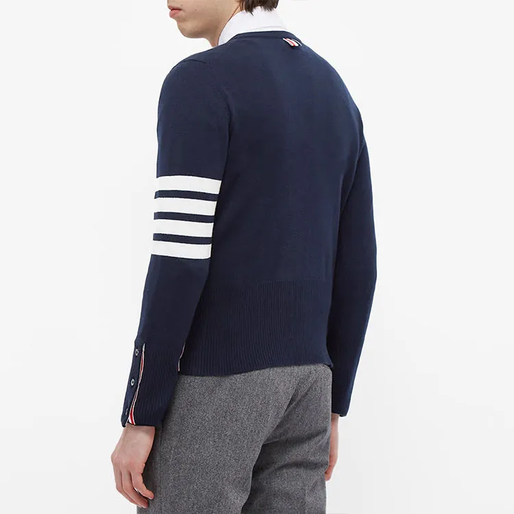 THOM BROWNE 4 Bar Crewneck Jumper-3