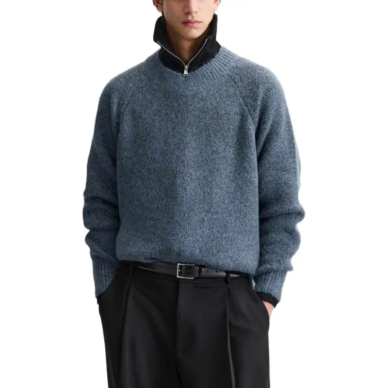 ZARA Sweaters Men Blue-1