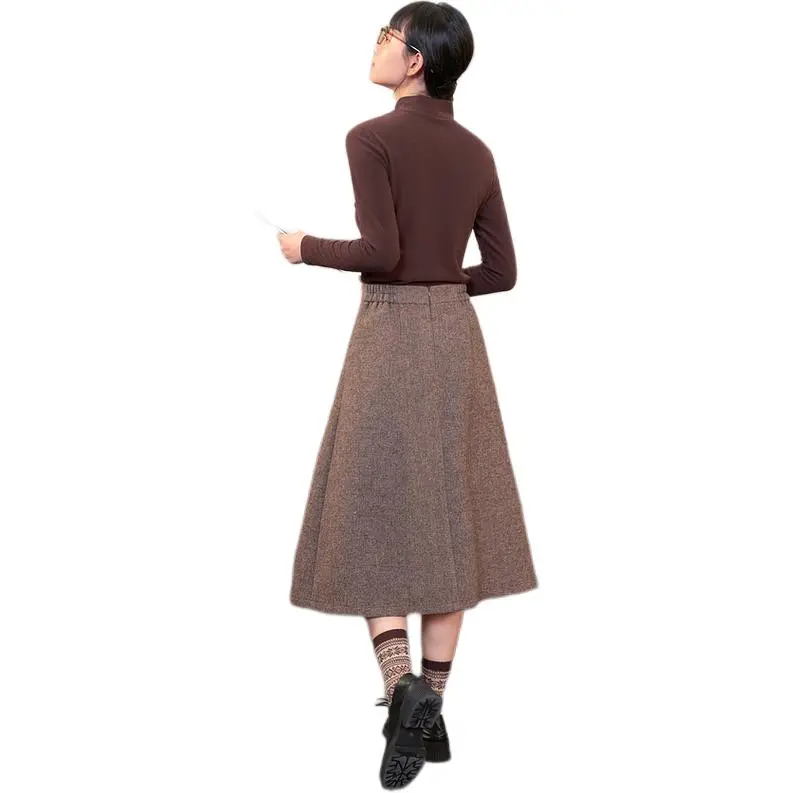 ZIHAN Casual Long Skirts Women's-3